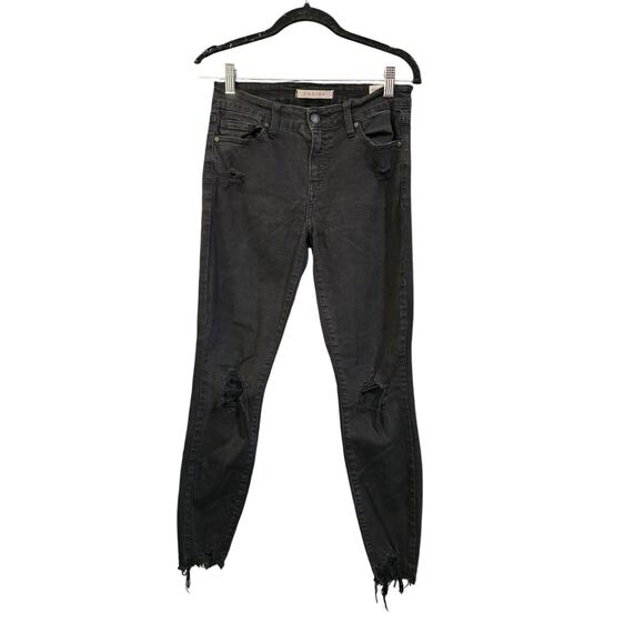 Eunina Black Distressed Skinny Jeans Women's 5 - Picture 1 of 6
